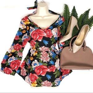 Floral baby doll top